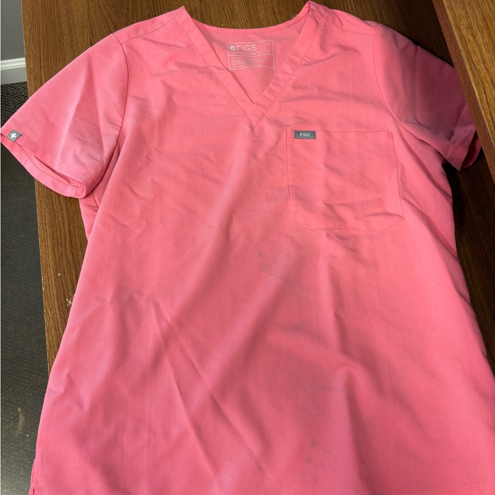 Figs Pink Scrub Set (Top + Bottom)